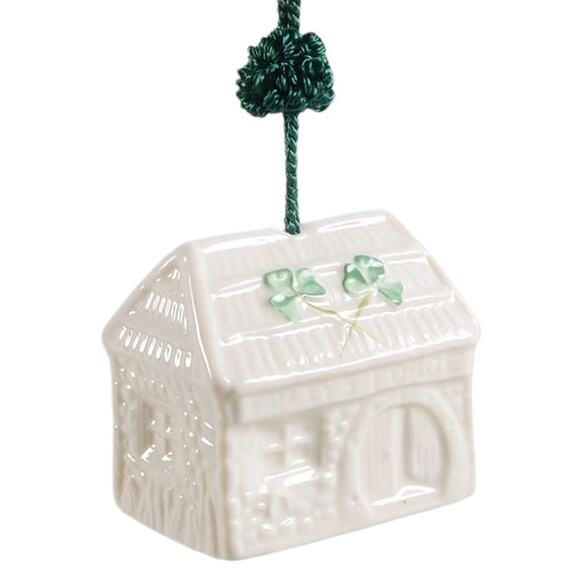 NWB Vintage Irish Belleek Porcelain Christmas ornament Foley's Forge - With Box - Picture 15 of 15